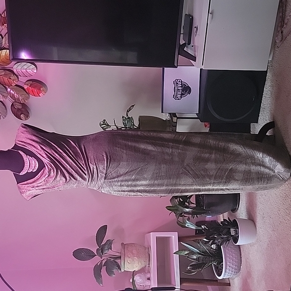 Connection Apparel Floor Dress Women's Size 10P Brown Scoop Neck Sleeveless Gown - Picture 1 of 8